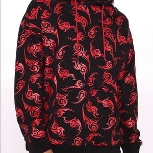 Black and red hoodie size Large